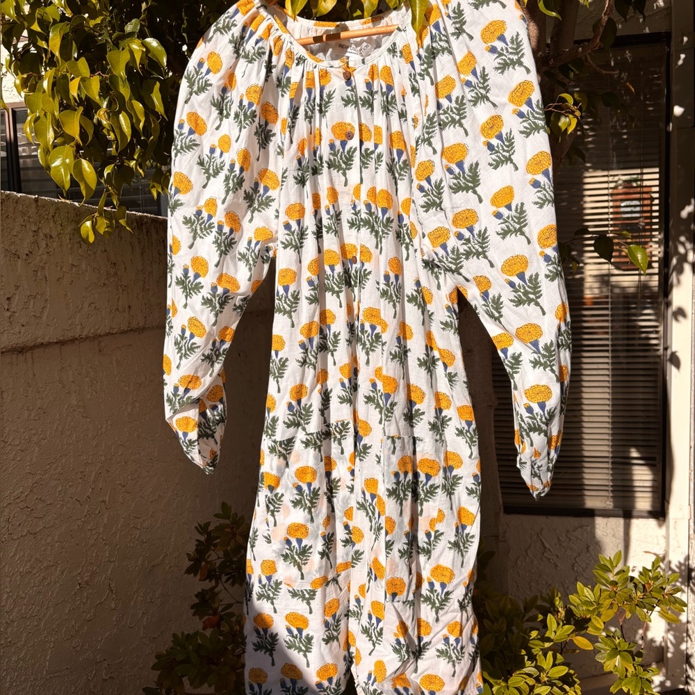 Emerson Fry India Collection Big Marigold Print Dress | XS/S